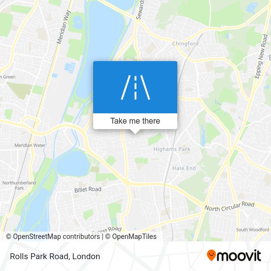 Rolls Park Road map