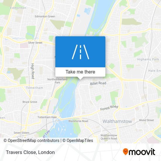 Travers Close map