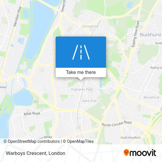 Warboys Crescent map