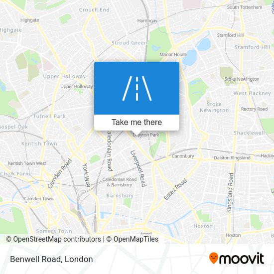 Benwell Road map