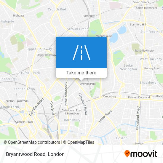 Bryantwood Road map