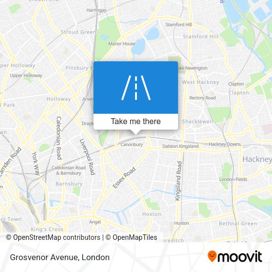 Grosvenor Avenue map