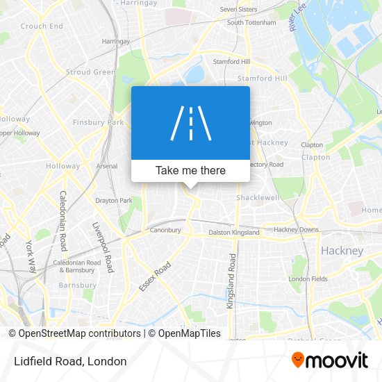 Lidfield Road map