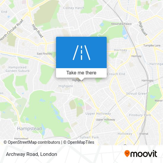 Archway Road map