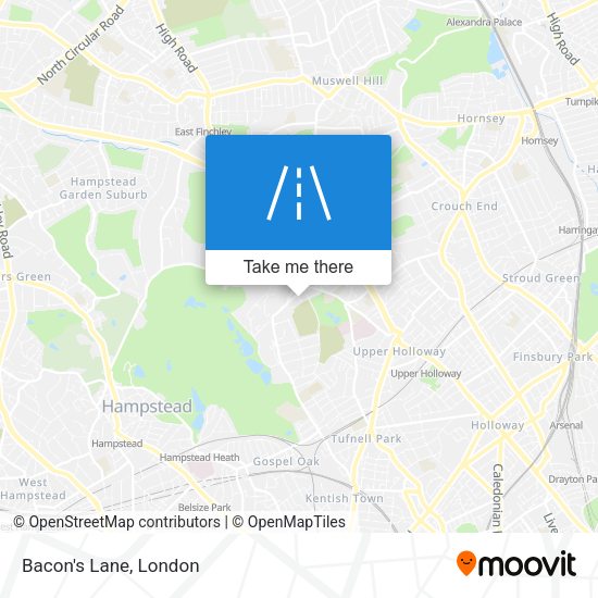 Bacon's Lane map