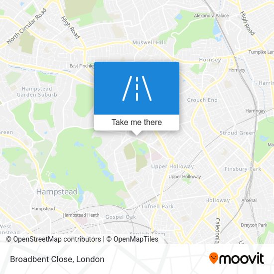 Broadbent Close map