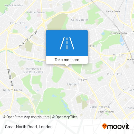 Great North Road map