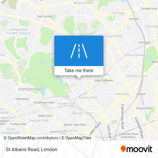 St Albans Road map
