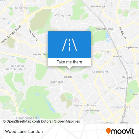 Wood Lane map