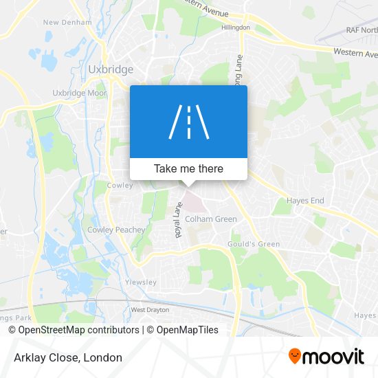Arklay Close map