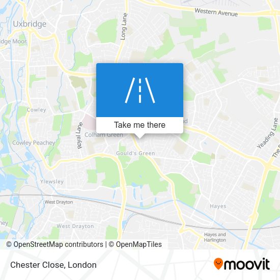 Chester Close map