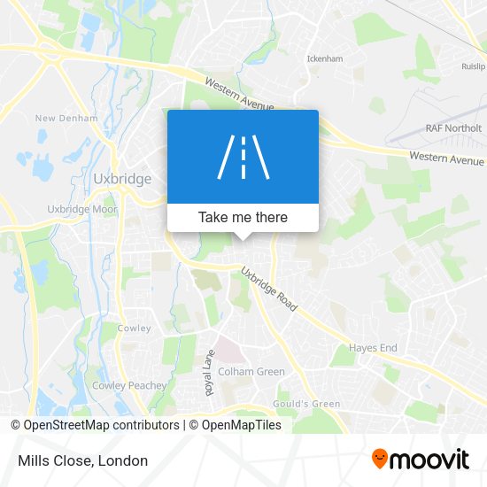 Mills Close map