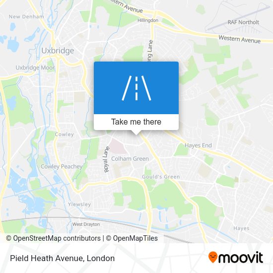 Pield Heath Avenue map