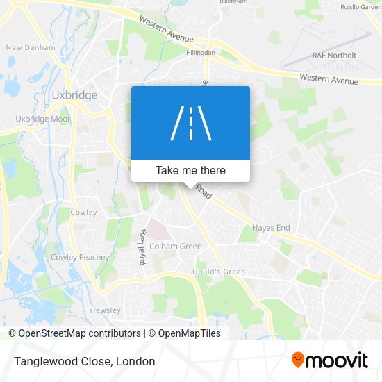 Tanglewood Close map