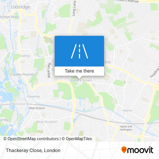 Thackeray Close map