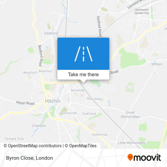 Byron Close map