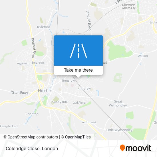 Coleridge Close map