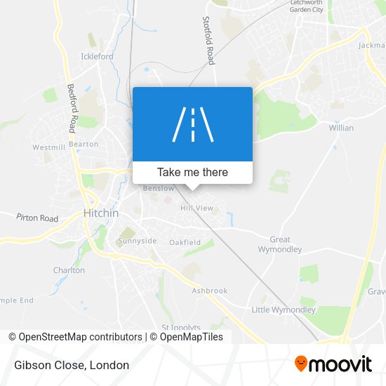 Gibson Close map