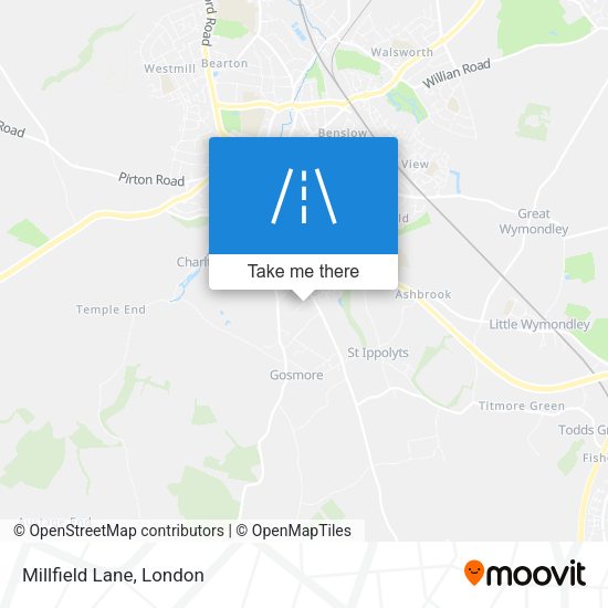 Millfield Lane map