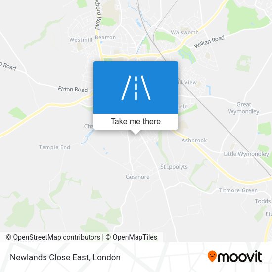 Newlands Close East map