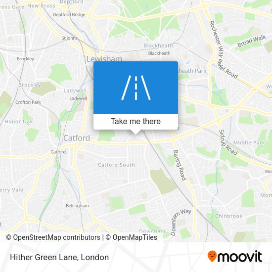 Hither Green Lane map
