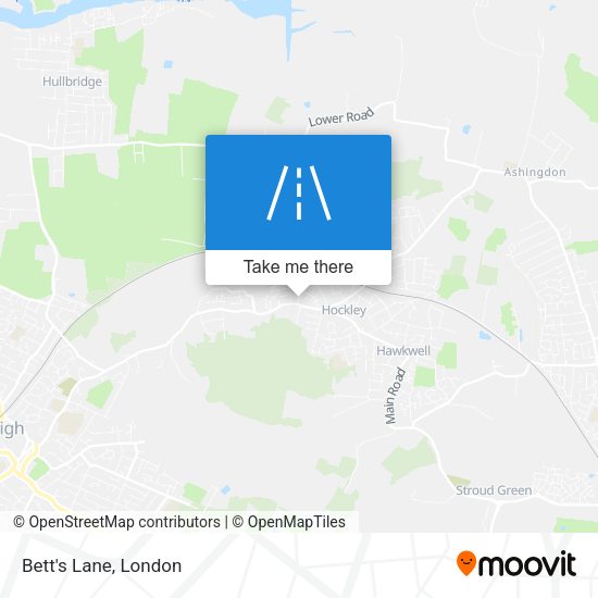Bett's Lane map