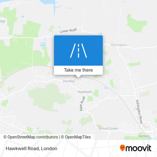 Hawkwell Road map
