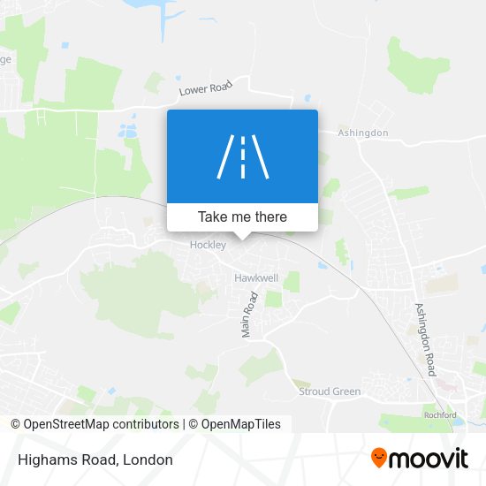 Highams Road map