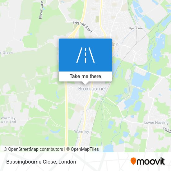 Bassingbourne Close map