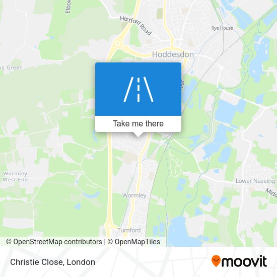 Christie Close map