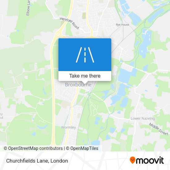 Churchfields Lane map