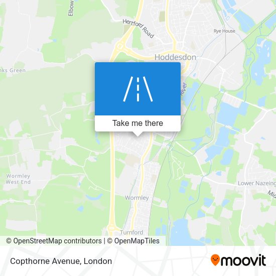 Copthorne Avenue map