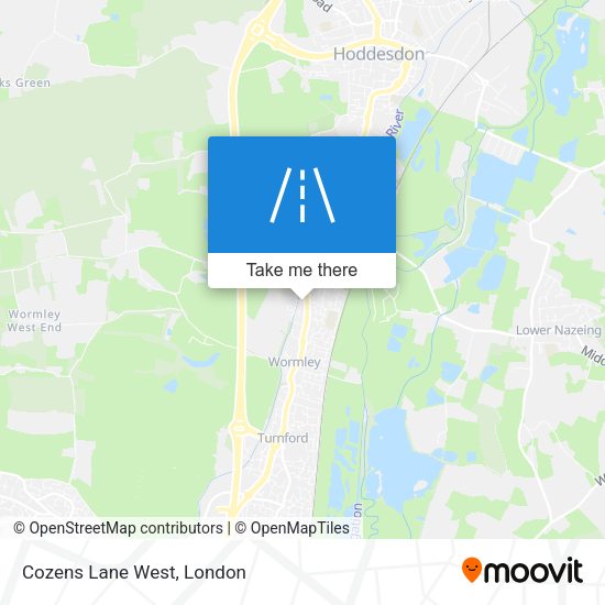 Cozens Lane West map