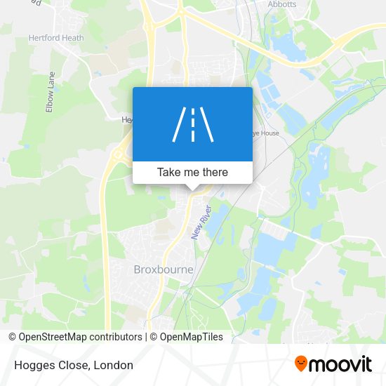 Hogges Close map