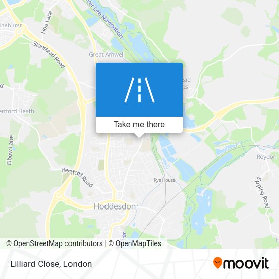 Lilliard Close map