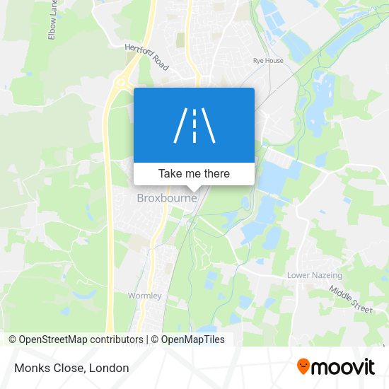 Monks Close map