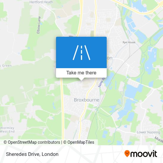 Sheredes Drive map