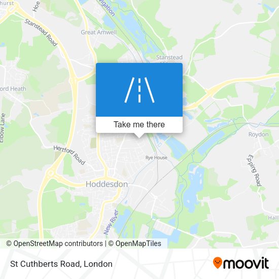 St Cuthberts Road map