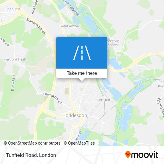 Tunfield Road map