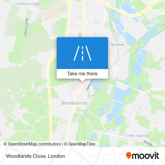 Woodlands Close map