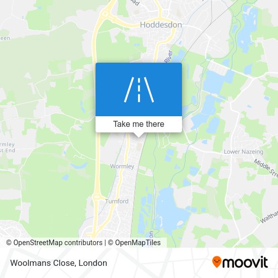 Woolmans Close map