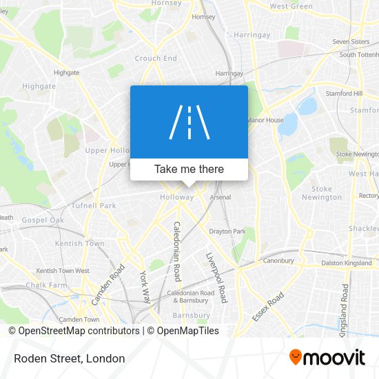 Roden Street map