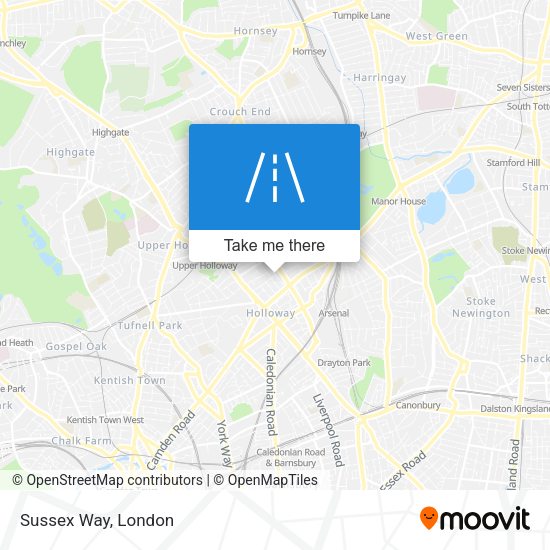Sussex Way map