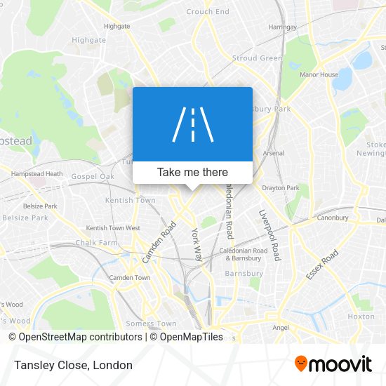 Tansley Close map