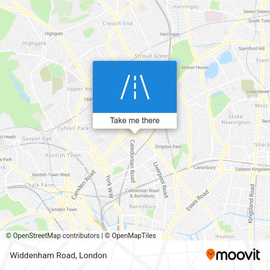Widdenham Road map