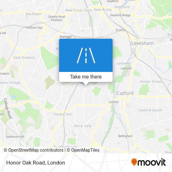 Honor Oak Road map