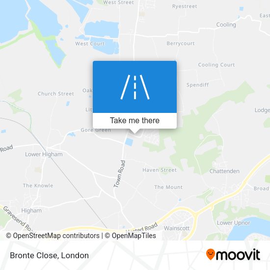 Bronte Close map