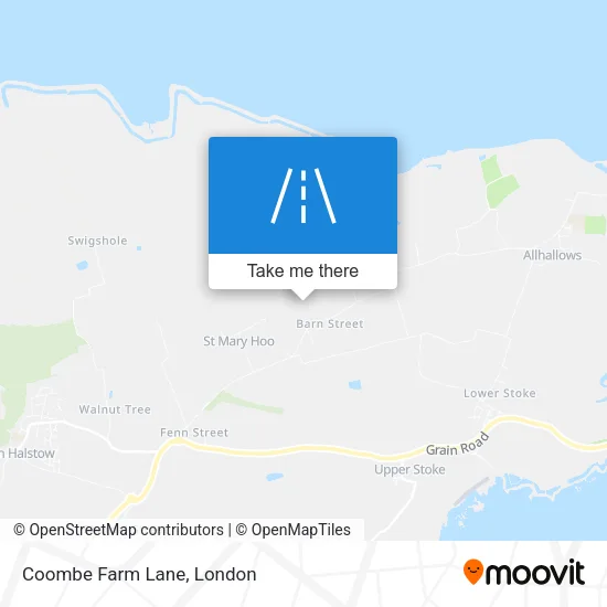 Coombe Farm Lane map