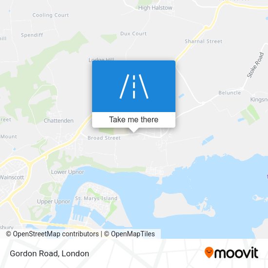 Gordon Road map