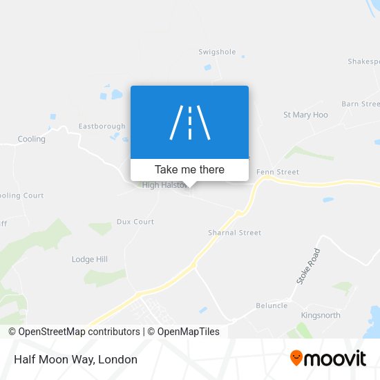 Half Moon Way map
